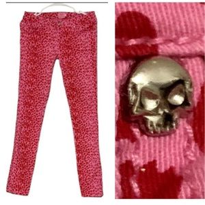 NWOT TRIPP NYC Pink Cheetah Print Skinny Stretch Jeans